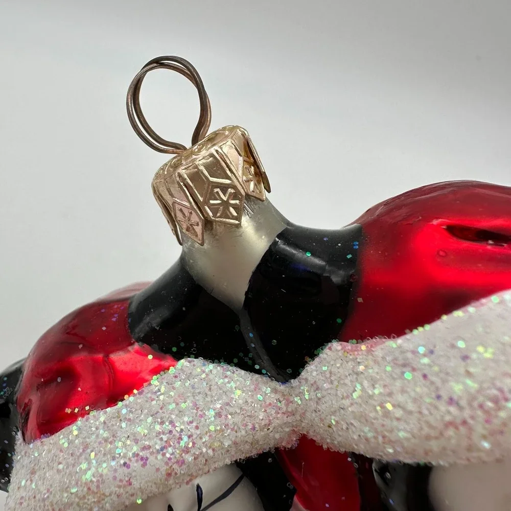 1996 Christopher Radko DISNEY MICKEY MINNIE HOLIDAY SKATER Christmas Ornament